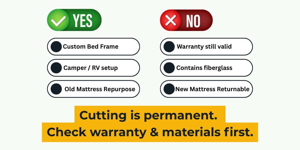 Should You Cut Your Memory Foam Mattress