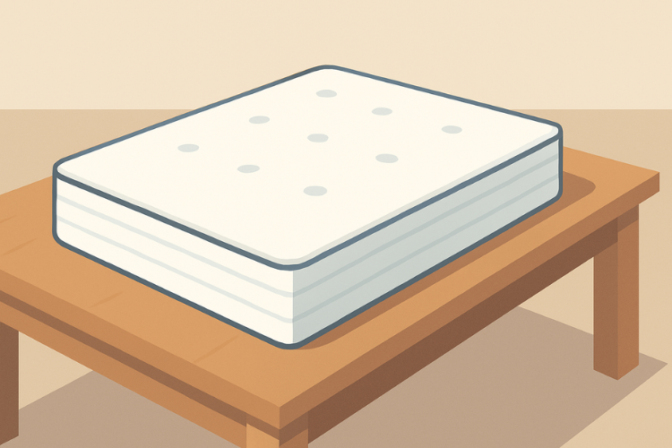 place the mattress on a flat surface