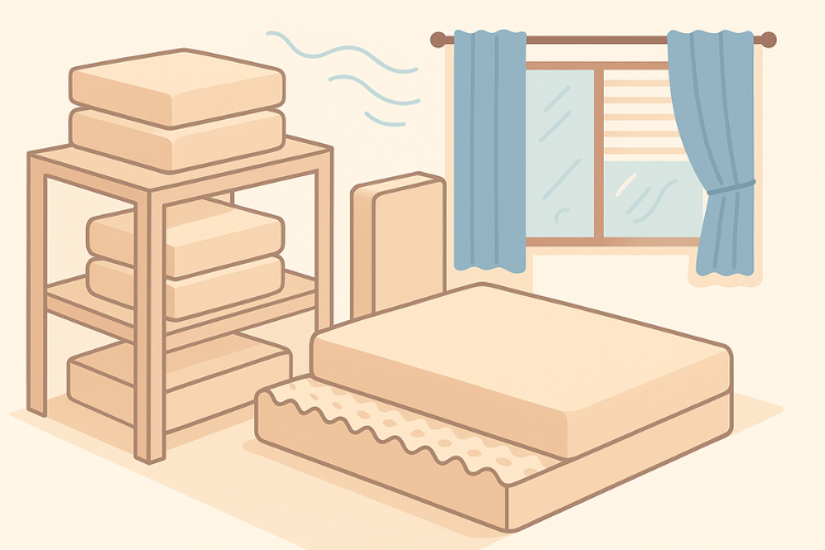 step 5- store foam in a dry, well-ventilated area